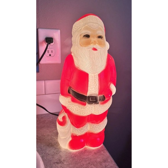 Santa Christmas Blow Mold VTG Union Products 1968 Cord Read Works 14” - Picture 2 of 15